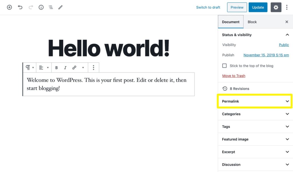 how to find original slug in a WordPress site