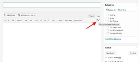 Distraction-Free Writing Mode in WordPress